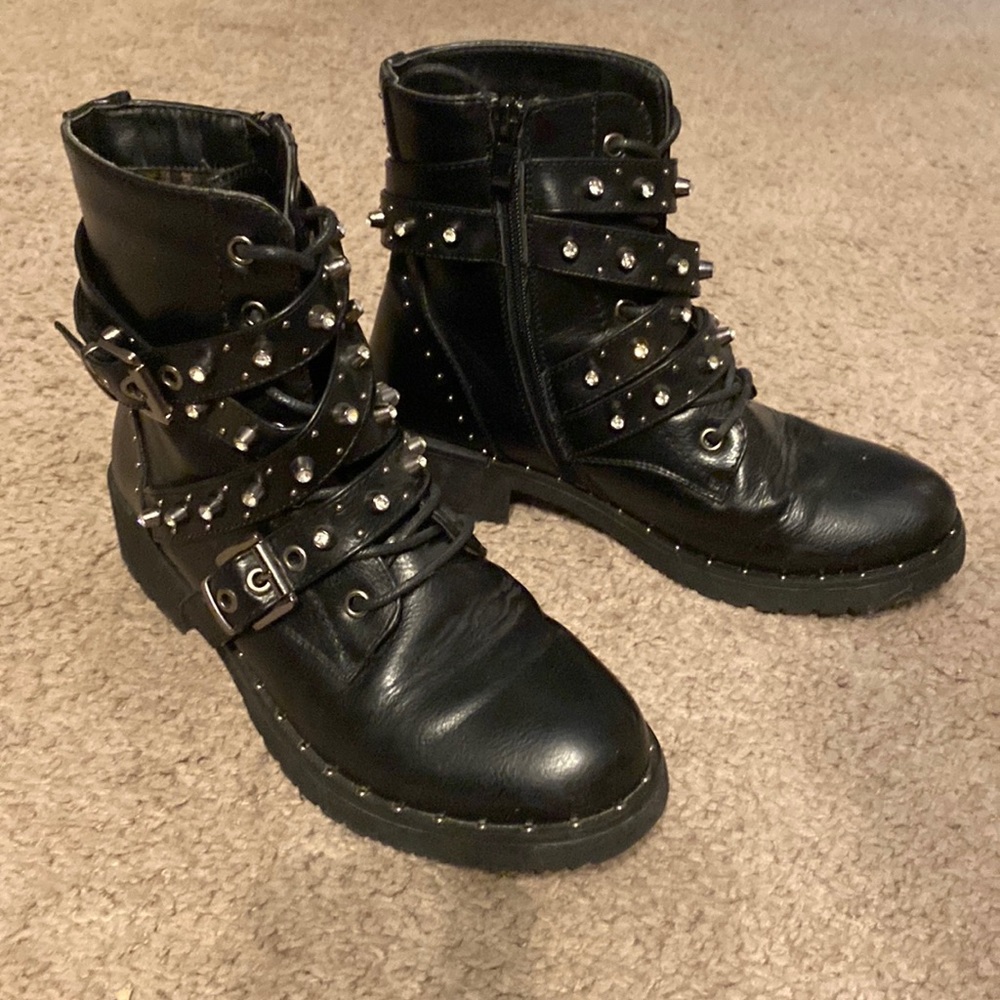Bling combat boots